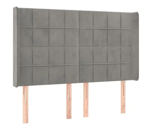 Kontinentaalvoodi Madrats Ja Led, Helehall, 140X190 cm Samet