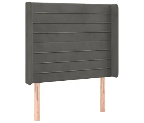 Kontinentaalvoodi Madrats Ja Led, Tumehall, 80X200 cm Samet