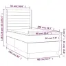 Atsperu Gulta Ar Matraci, Led, Tumši Zils Samts, 90X200 Cm Vidaxl