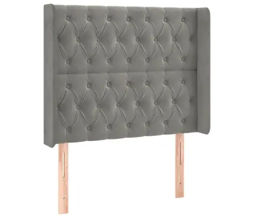 Kontinentaalvoodi Madrats Ja Led, Helehall, 90X200 cm Samet