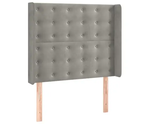 Kontinentaalvoodi Madrats Ja Led, Helehall, 80X200 cm Samet