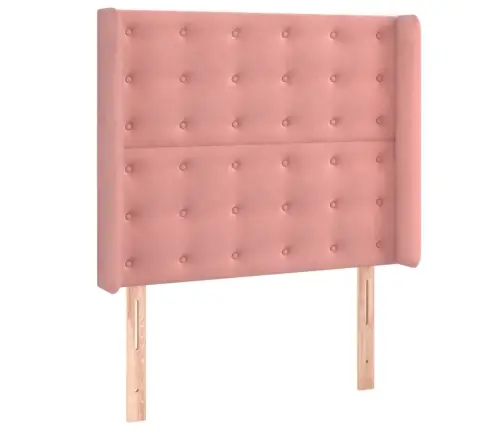 Lova Su Spyruoklėmis/Čiužiniu/Led, Rožinė, 80X200cm Aksomas