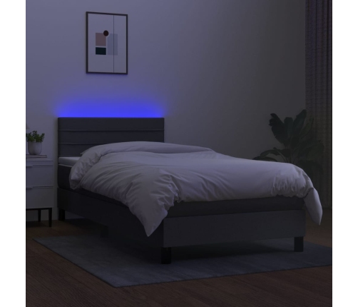 Kontinentaalvoodi Madrats Ja Led, Tumehall, 90X200 cm Kangas