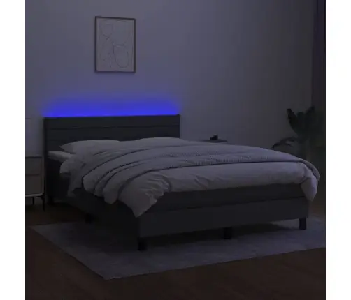 Kontinentaalvoodi Madrats Ja Led, Tumehall, 140X200 cm Kangas