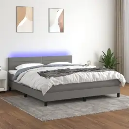 Kontinentaalvoodi Madrats Ja Led, Tumehall, 160X200 cm Kangas