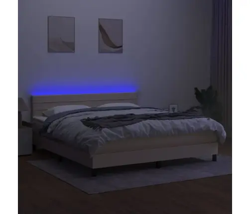 Kontinentaalvoodi Madrats Ja Led, Kreemjas, 180X200 cm Kangas
