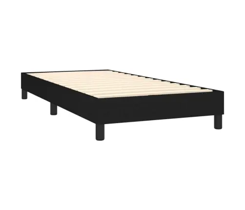 Atsperu Gulta Ar Matraci, Led, Melns Audums, 80X200 Cm Vidaxl