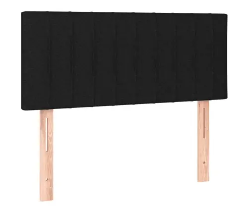 Atsperu Gulta Ar Matraci, Led, Melns Audums, 90X190 Cm Vidaxl