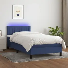Kontinentaalvoodi Madrats Ja Led, Sinine, 100X200 cm Kangas