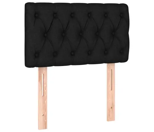 Atsperu Gulta Ar Matraci, Led, Melns Audums, 80X200 Cm Vidaxl