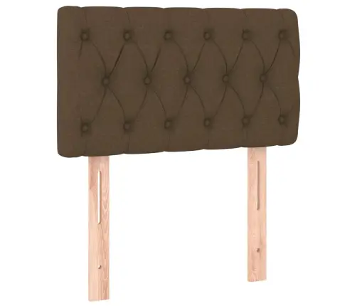 Atsperu Gulta Ar Matraci, Led, Tumši Brūns Audums, 80X200 Cm Vidaxl