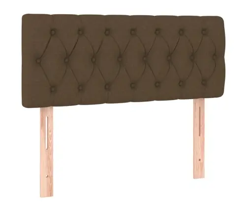 Atsperu Gulta Ar Matraci, Led, Tumši Brūns Audums, 90X190 Cm Vidaxl