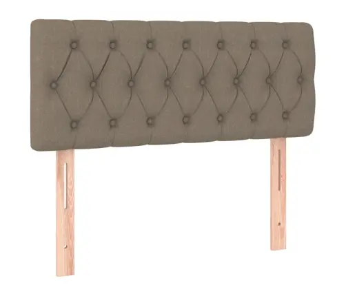 Atsperu Gulta Ar Matraci, Led, Pelēkbrūns Audums, 90X200 Cm Vidaxl