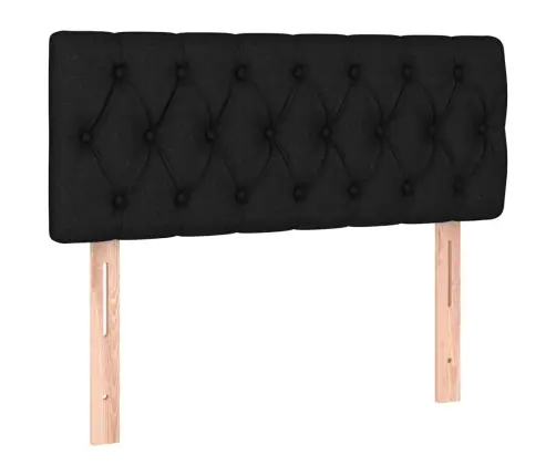 Atsperu Gulta Ar Matraci, Led, Melns Audums, 120X200 Cm Vidaxl