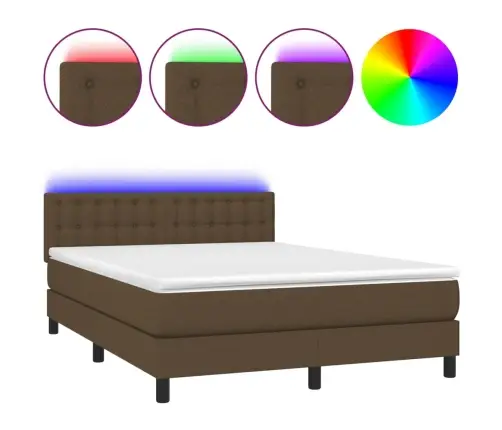 Kontinentaalvoodi Madrats Ja Led, Tumepruun, 140X200 cm Kangas