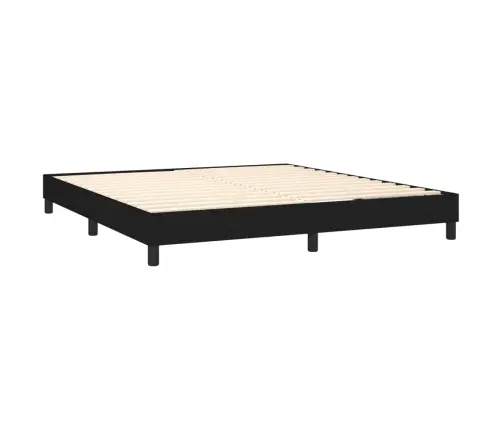 Atsperu Gulta Ar Matraci, Led, Melns Audums, 160X200 Cm Vidaxl Atsperu Gulta Ar Matraci, Led, Melns Audums, 160X200 Cm Vidaxl