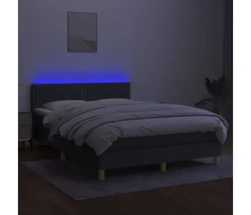Kontinentaalvoodi Madrats Ja Led, Tumehall, 140X190 cm Kangas