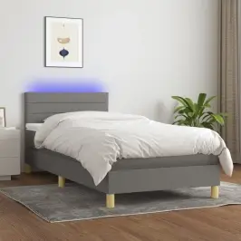 Kontinentaalvoodi Madrats Ja Led, Tumehall, 90X200 cm Kangas