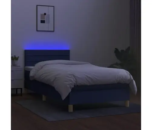 Kontinentaalvoodi Madrats Ja Led, Sinine, 100X200 cm Kangas