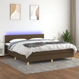 Kontinentaalvoodi Madrats Ja Led, Tumepruun, 180X200 cm Kangas