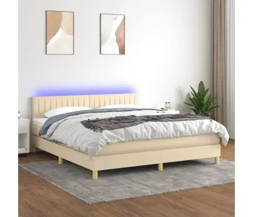 Kontinentaalvoodi Madrats Ja Led, Kreemjas, 180X200 cm Kangas