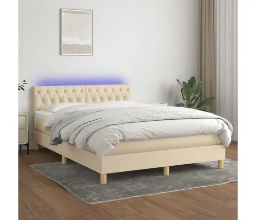 Kontinentaalvoodi Madrats Ja Led, Kreemjas, 140X200 cm Kangas