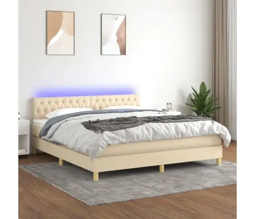 Kontinentaalvoodi Madrats Ja Led, Kreemjas, 180X200 cm Kangas
