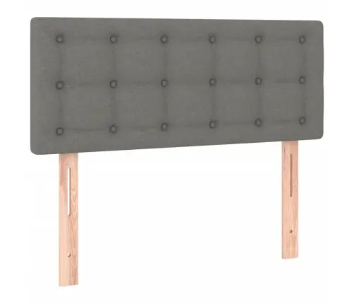 Atsperu Gulta Ar Matraci, Led, Tumši Pelēks Audums, 120X200 Cm  Vidaxl