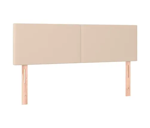 Atsperu Gulta Ar Matraci, Led, Kapučīno, 140X190 Cm Vidaxl