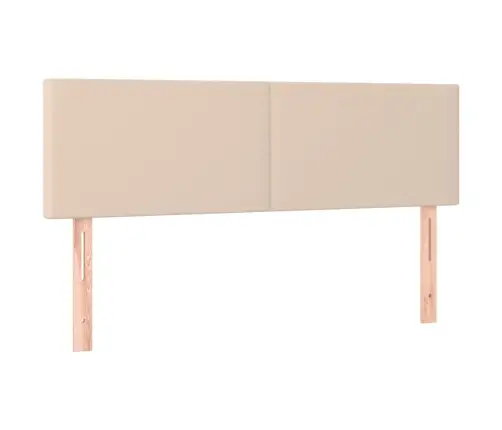 Atsperu Gulta Ar Matraci, Led, Kapučīno, 140X200 Cm Vidaxl