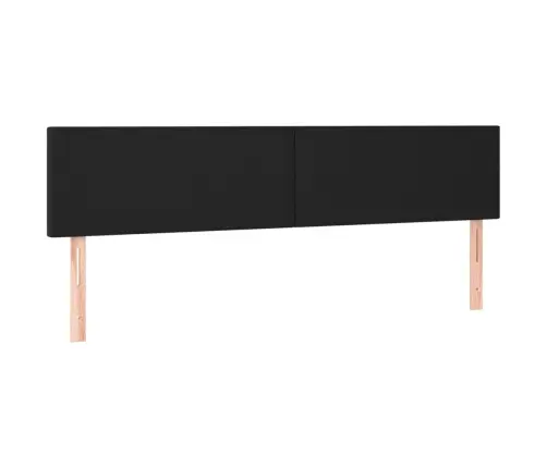 Atsperu Gulta Ar Matraci, Led, Melna, 180X200 Cm, Mākslīgā Āda Vidaxl