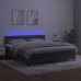 Atsperu Gulta Ar Matraci, Led, Tumši Pelēks Samts, 180X200 Cm Vidaxl