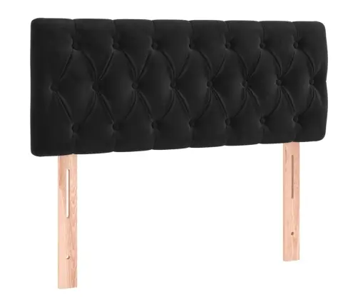 Atsperu Gulta Ar Matraci, Led, Melns Samts, 100X200 Cm Vidaxl