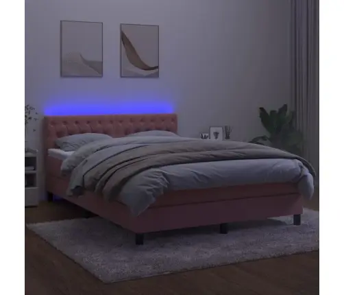 Kontinentaalvoodi Madrats, Led, Roosa, 140X190 cm Samet Kontinentaalvoodi Madrats, Led, Roosa, 140X190 cm Samet