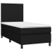 Atsperu Gulta Ar Matraci, Led, Melns Audums, 90X200 Cm Vidaxl