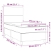 Atsperu Gulta Ar Matraci, Led, Melns Audums, 90X200 Cm Vidaxl