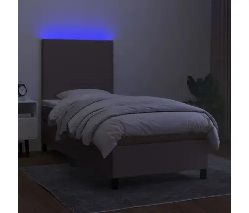 Kontinentaalvoodi Madrats Ja Led, Pruunikas, 90X200 cm Kangas