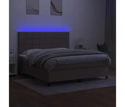 Kontinentaalvoodi Madrats Ja Led, Pruunikas, 160X200 cm Kangas