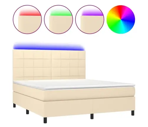 Kontinentaalvoodi Madrats Ja Led, Kreemjas, 160X200 cm Kangas