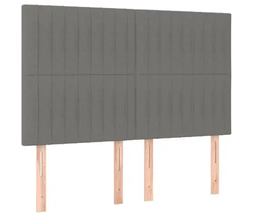 Lova Su Spyruoklėmis/Čiužiniu/Led, Pilka, 140X190 cm Audinys