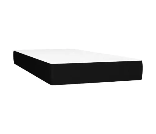 Atsperu Gulta Ar Matraci, Led, Melns Audums, 90X190 Cm Vidaxl