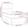 Atsperu Gulta Ar Matraci, Led, Melns Audums, 90X190 Cm Vidaxl