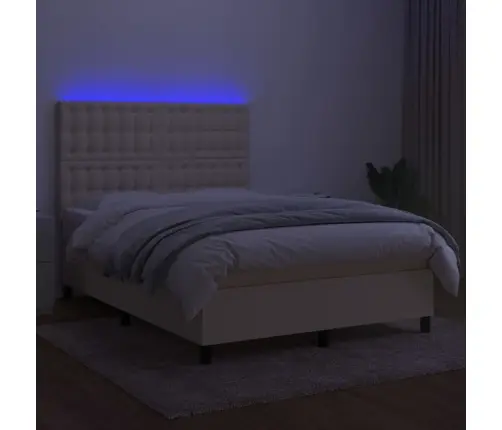 Kontinentaalvoodi Madrats Ja Led, Kreemjas, 140X200 cm Kangas