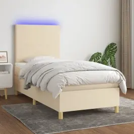 Kontinentaalvoodi Madrats Ja Led, Kreemjas, 90X190 cm Kangas