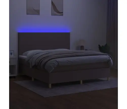 Kontinentaalvoodi Madrats Ja Led, Pruunikas, 160X200 cm Kangas