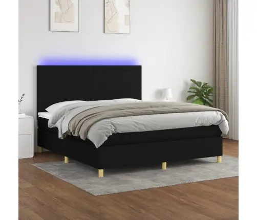 Kontinentaalvoodi Madrats Ja Led, Must, 180X200 cm Kangas