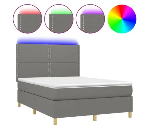 Kontinentaalvoodi Madrats Ja Led, Tumehall, 140X190 cm Kangas