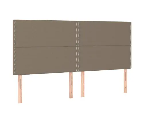 Lova Su Spyruoklėmis/Čiužiniu/Led, Taupe, 200X200 cm Audinys