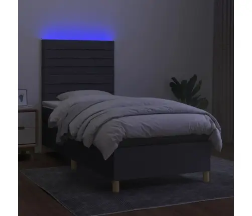 Kontinentaalvoodi Madrats Ja Led, Tumehall, 100X200 cm Kangas