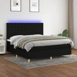 Kontinentaalvoodi Madrats Ja Led, Must, 160X200 cm Kangas